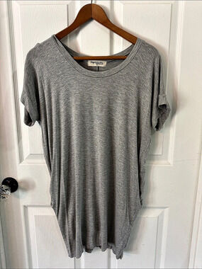 Impressions Gray Short Sleeve Tunic dress Size Small